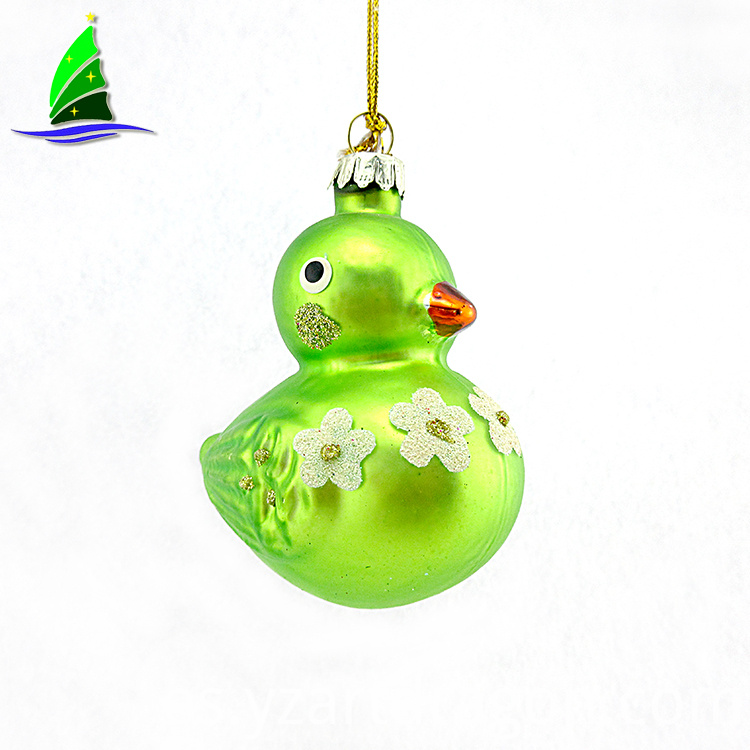 Un precioso pato de cristal verde A Lovely Glass Green Duck